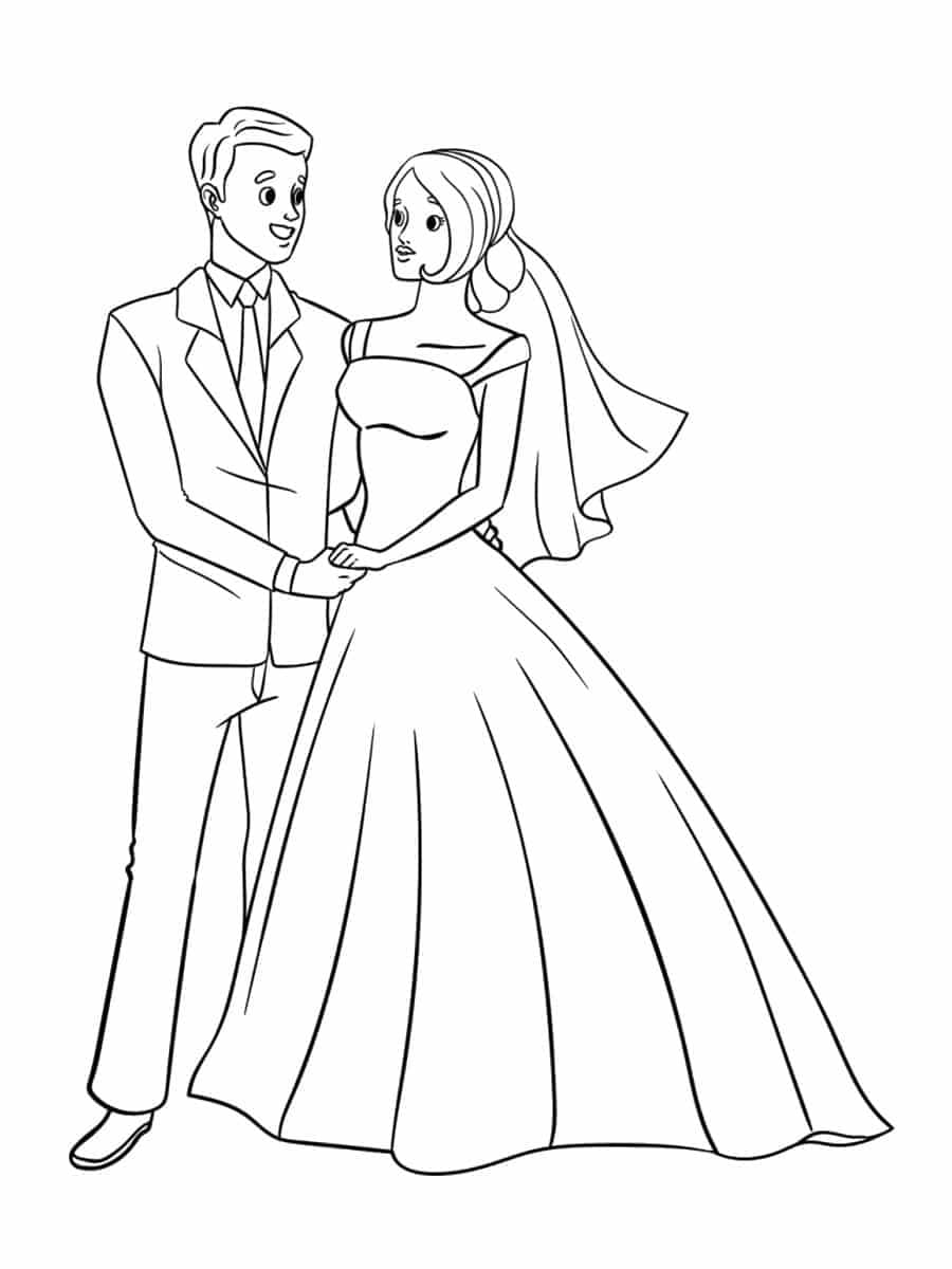 Coloriage Mariage imprimable