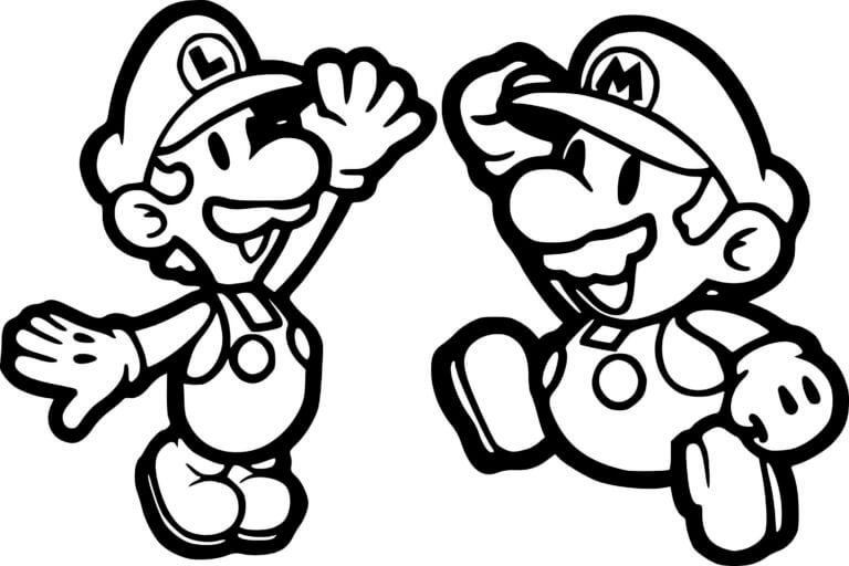 Coloriage Mario et Luigi gratuits