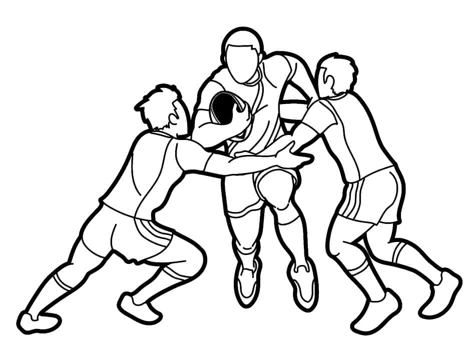 Coloriage Rugby à imprimer