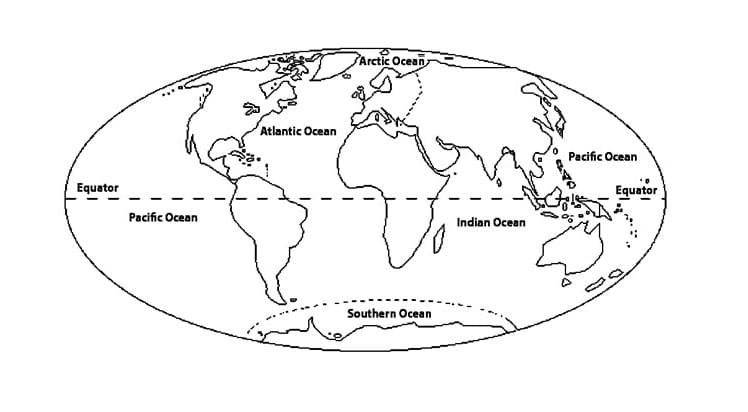 Coloriage Nouvelle carte du monde