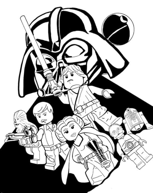 Coloriage Personnages de Lego Star Wars