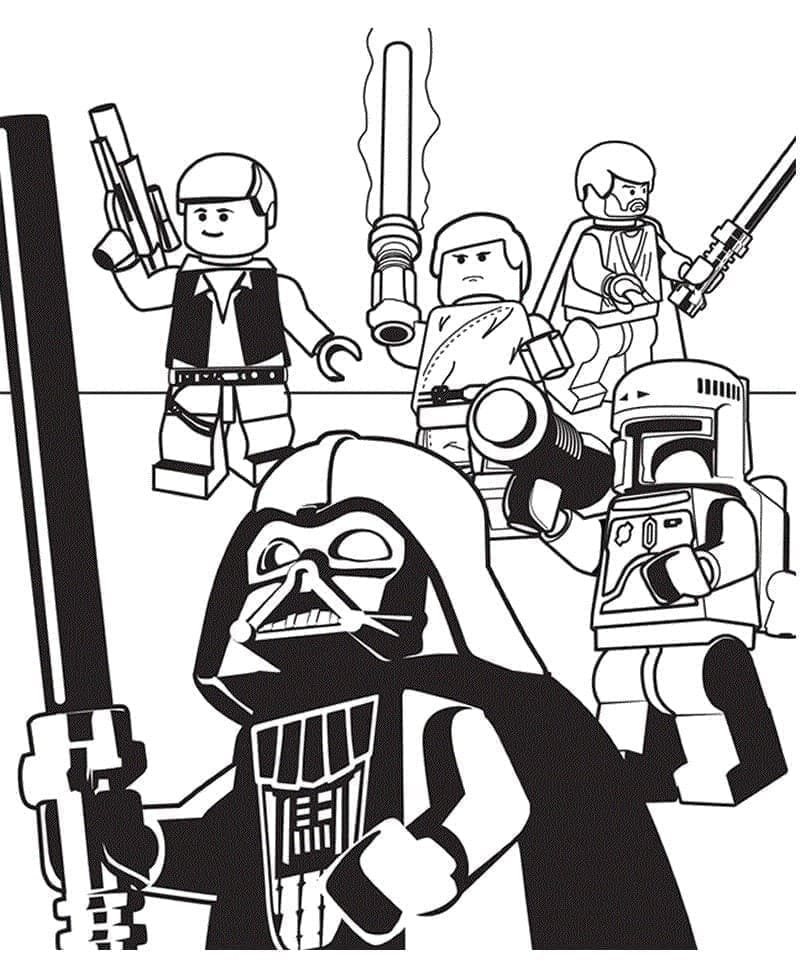 Coloriage Personnages Lego Star Wars