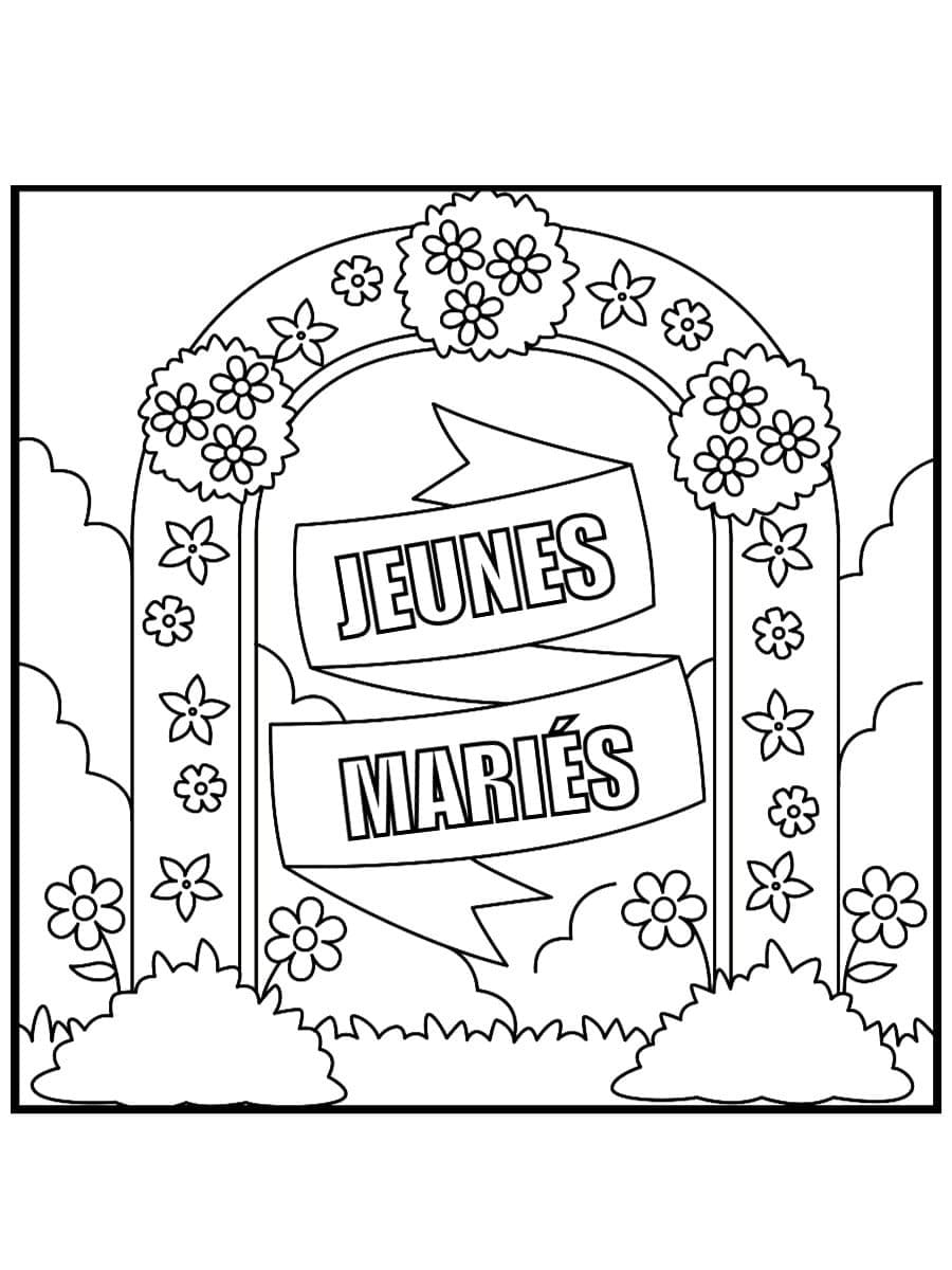 Coloriage Porte de mariage