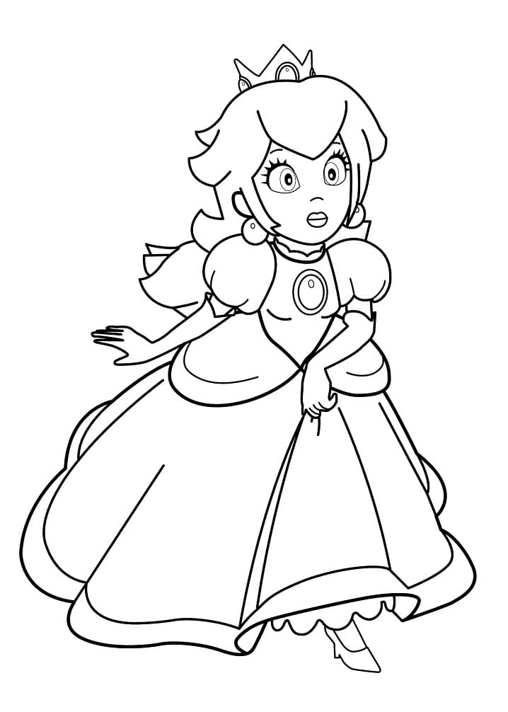 Coloriage Princesse Peach gratuite