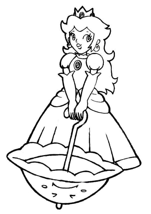 Coloriage Princesse Peach gratuitement