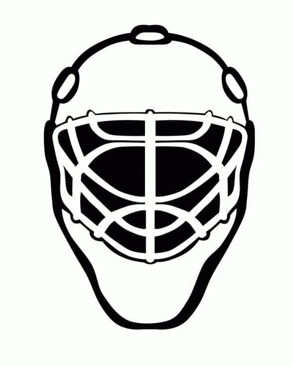 Coloriage Un casque de hockey