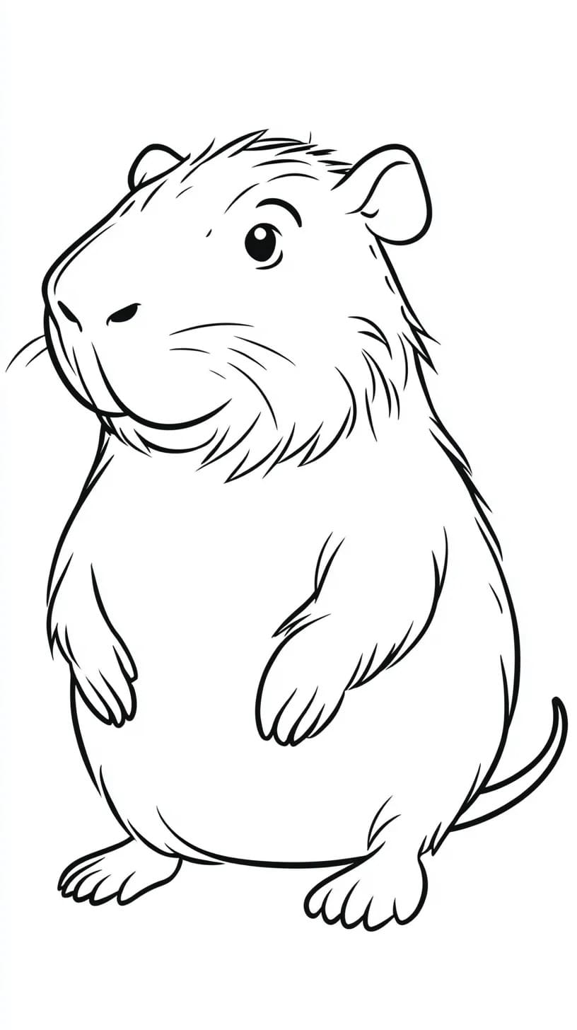 Coloriage Dessin Capybara gratuitement 1