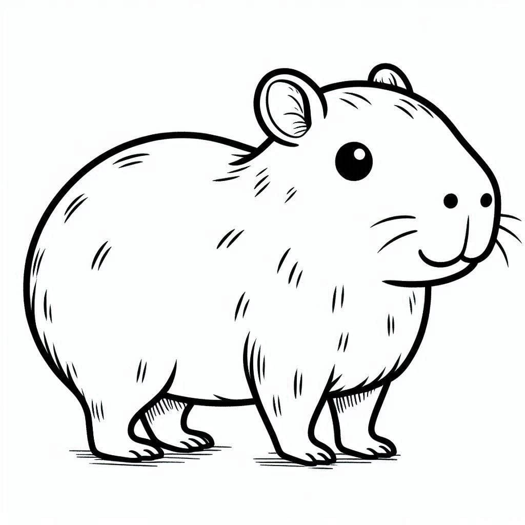 Coloriage Dessin Capybara gratuitement 7