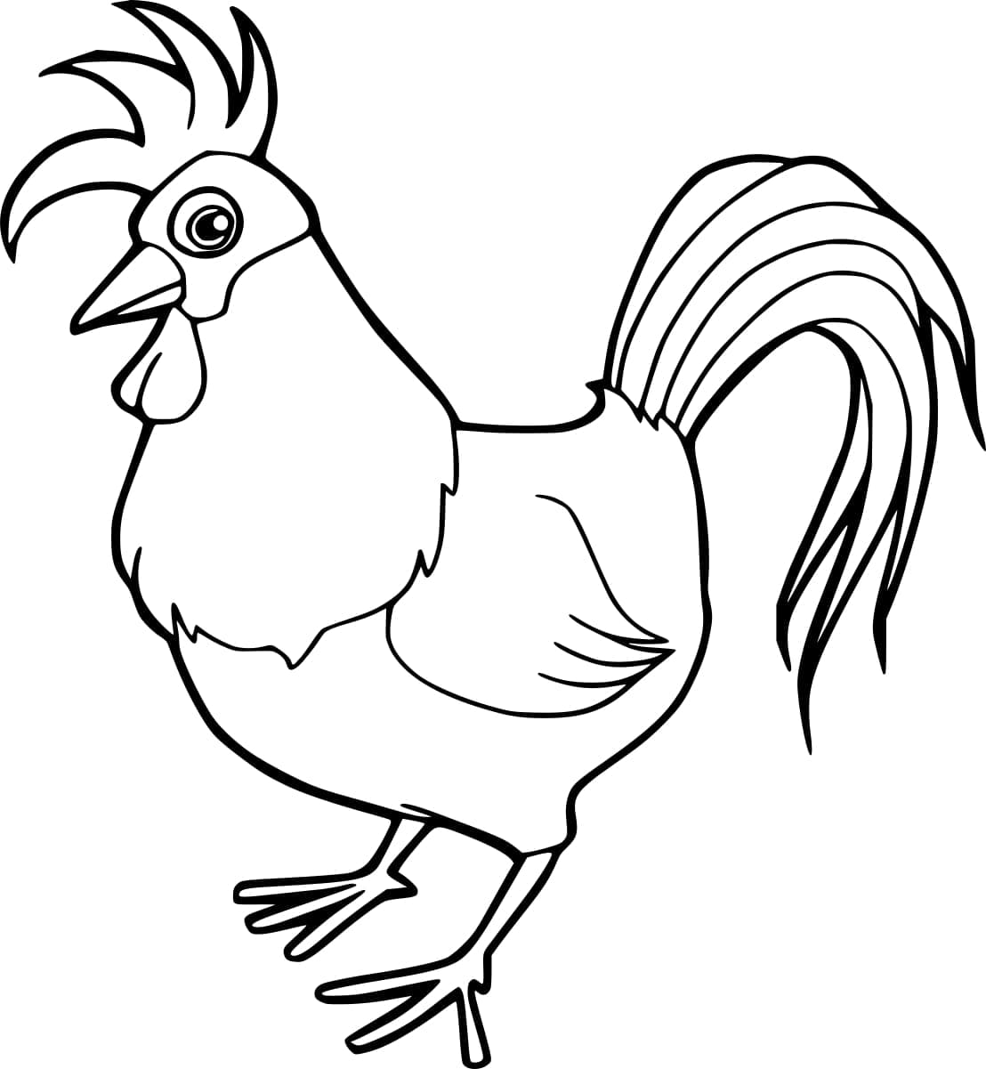 Coloriage Dessin coq fort gratuit