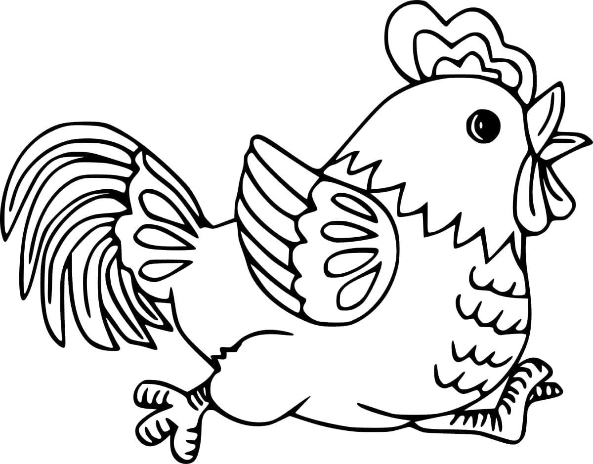 Coloriage Dessin coq mignon