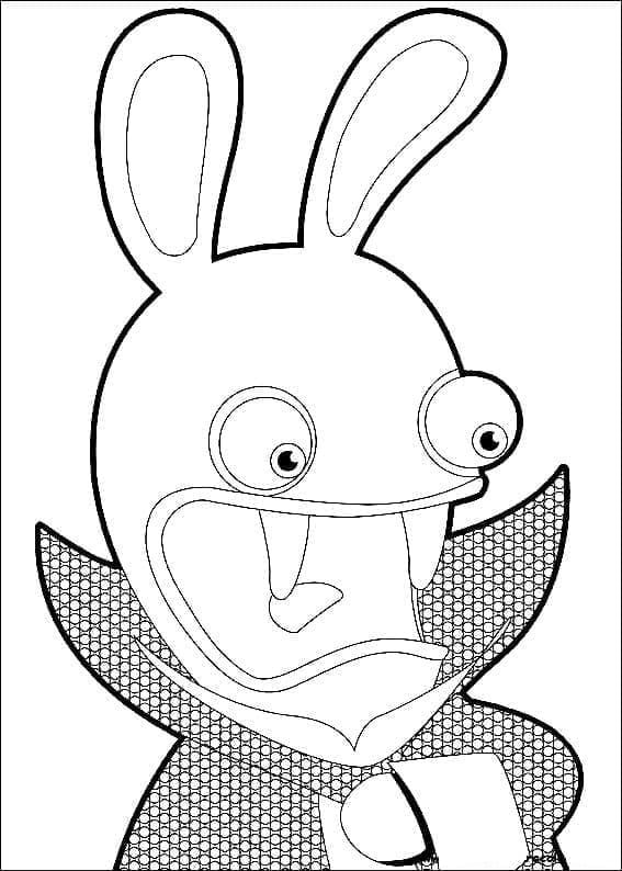 Coloriage Dessin Lapin Crétin Vampire