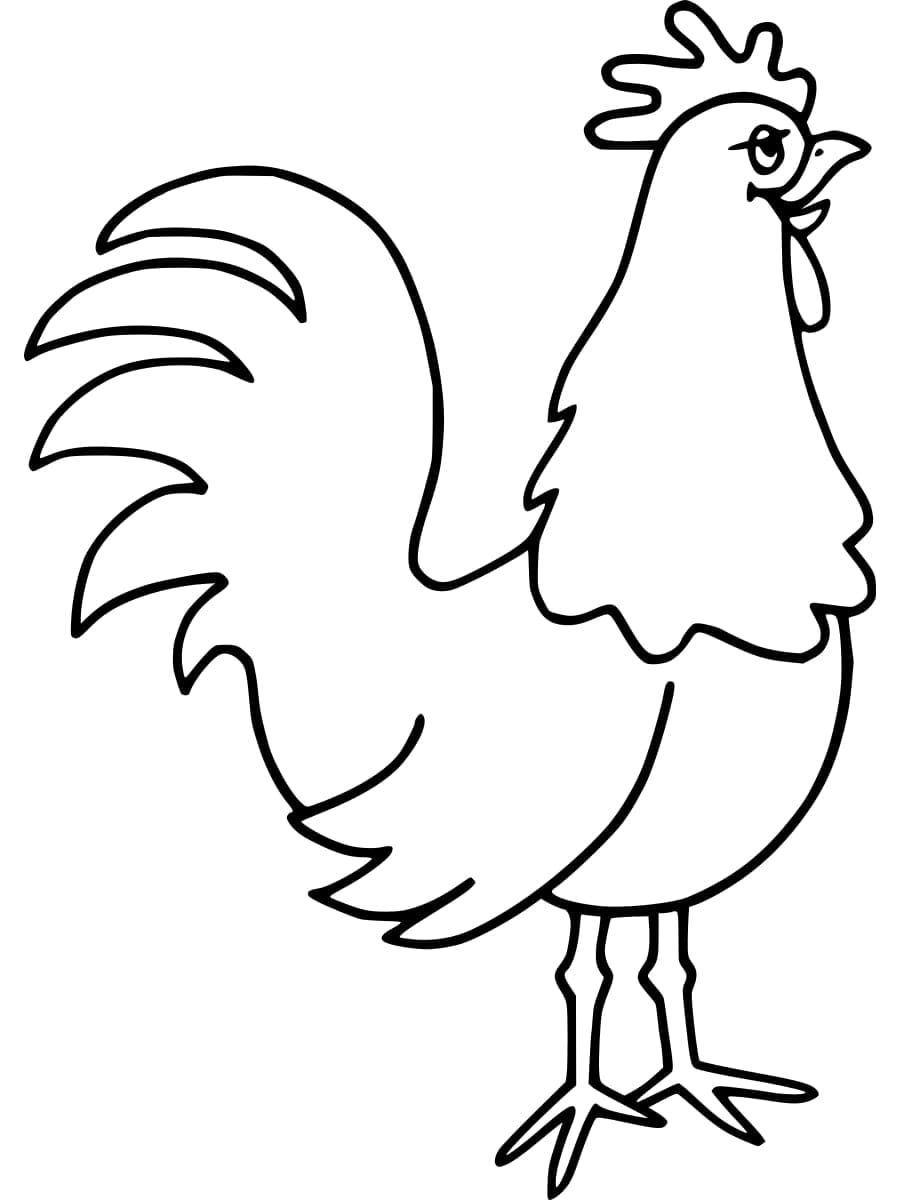 Coloriage Dessine magnifiquement le coq