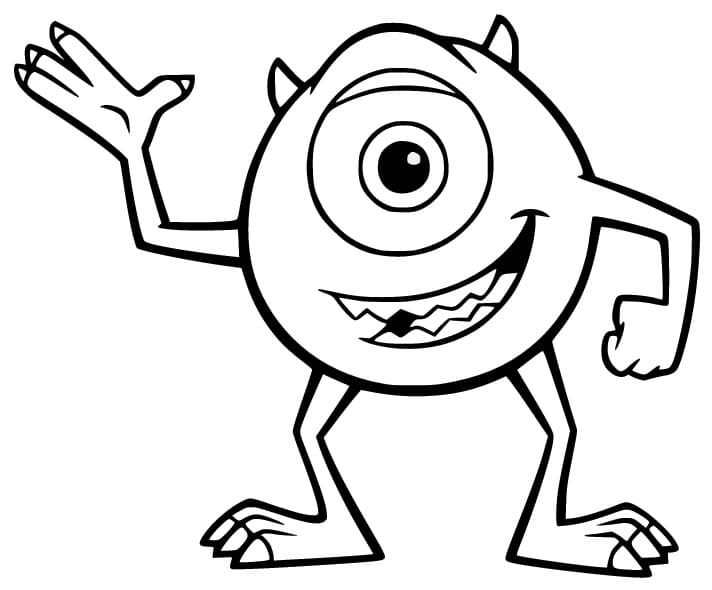 Coloriage Dessine Mike Wazowski