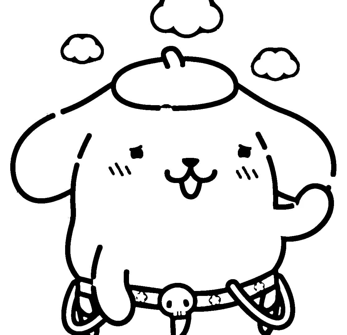 Coloriage Dessine Pompompurin bonjour