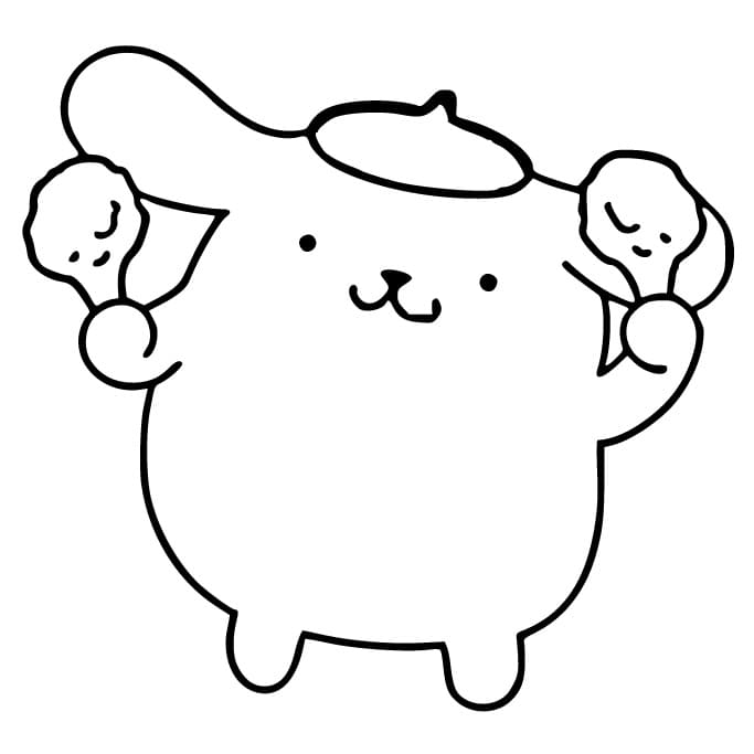 Coloriage Dessine Pompompurin de Sanrio