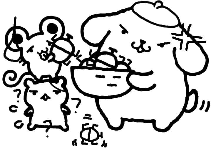 Coloriage Dessine Pompompurin en Colère