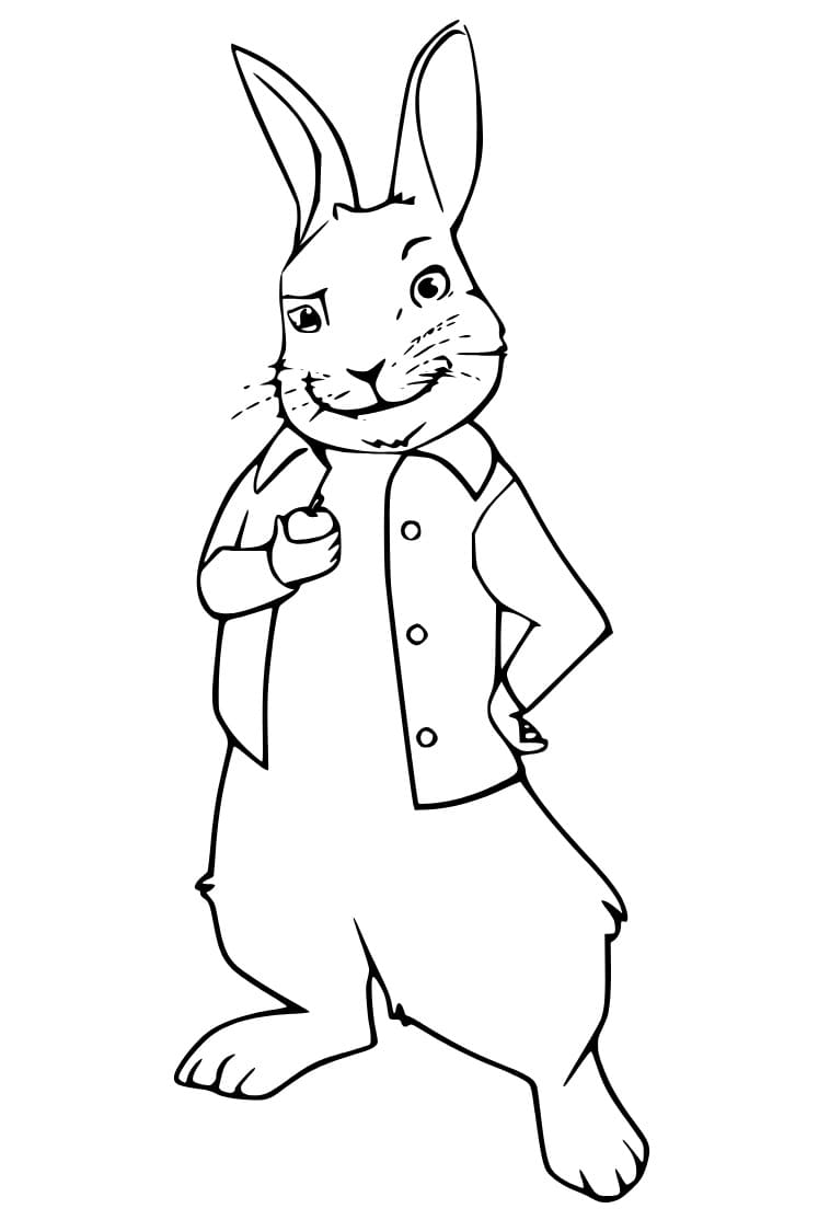 Coloriage Dessine un Pierre Lapin cool