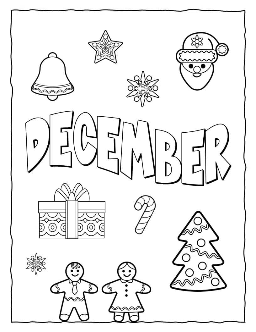 Coloriage Dessiner Décembre Noël Gratuit