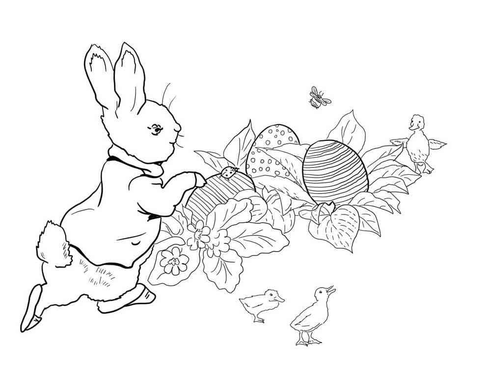 Coloriage Dessiner Pierre Lapin à imprimer