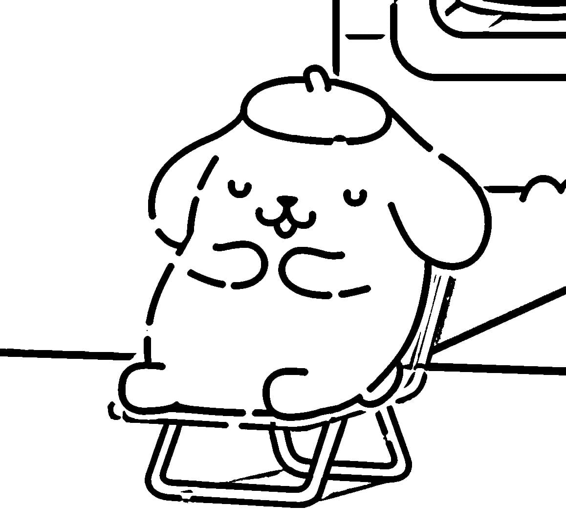 Coloriage Dessiner Pompompurin relaxant