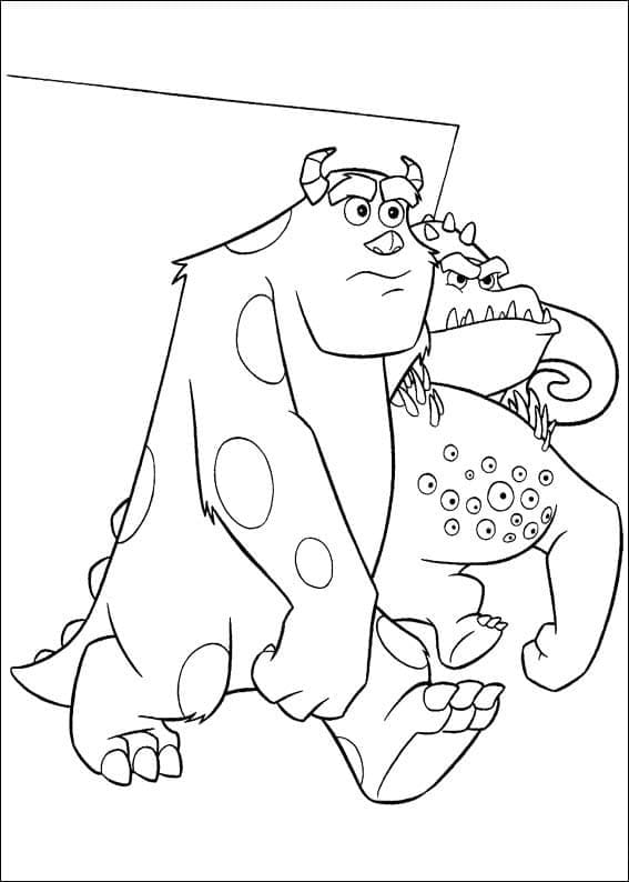 Coloriage Dessinez monstres dans Monstres et Cie