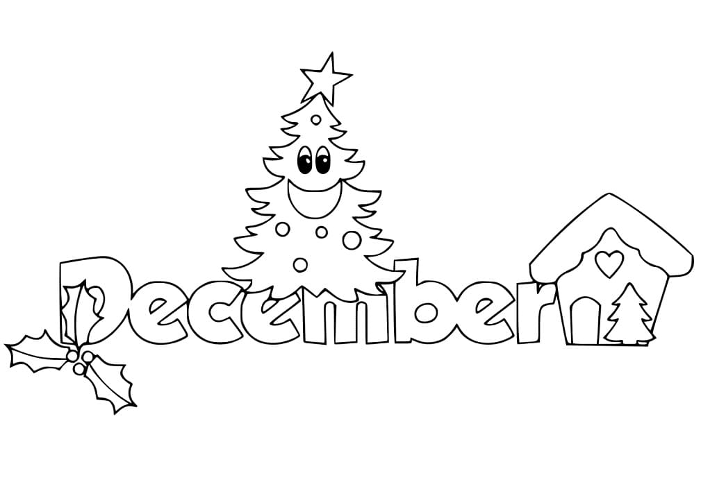 Coloriage Imprimable gratuit Noël de décembre