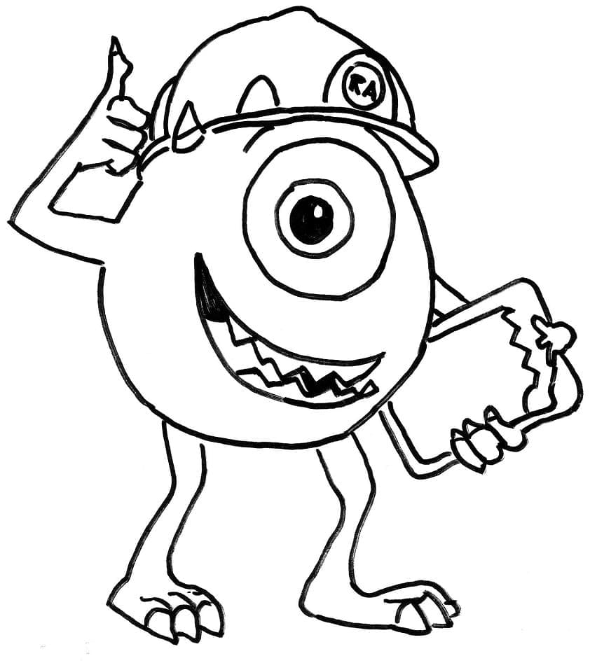 Coloriage Joyeux Mike Wazowski