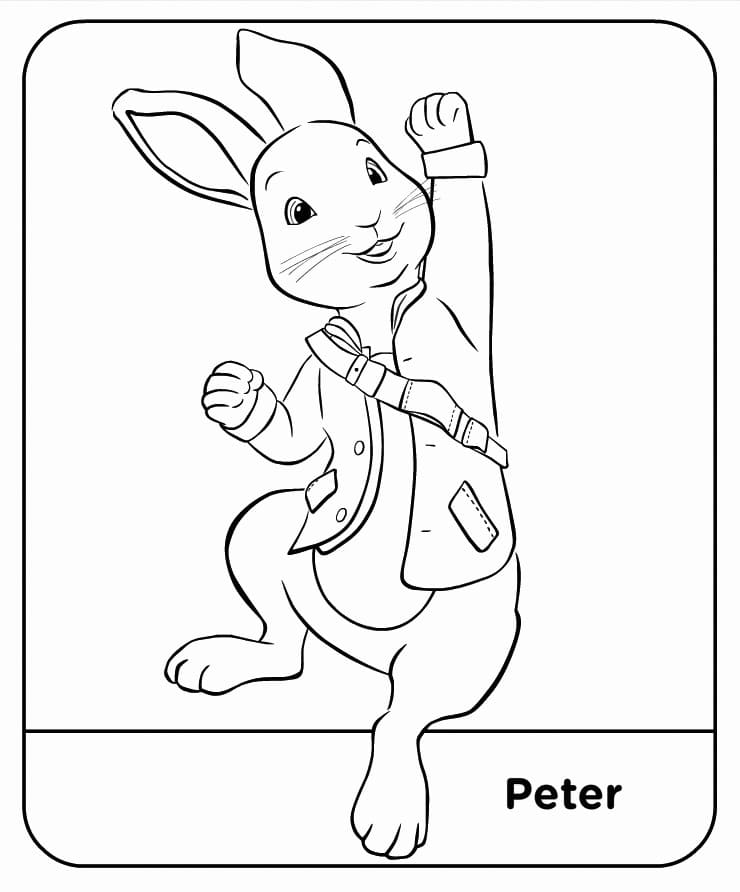 Coloriage Joyeux Pierre Lapin