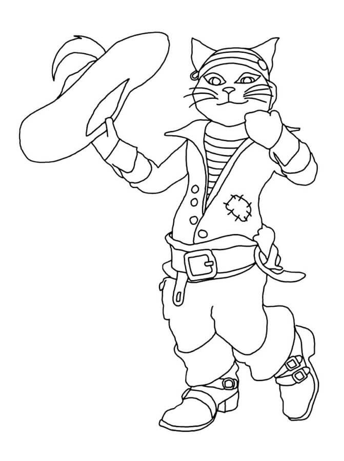 Coloriage Le Chat Botté Agile