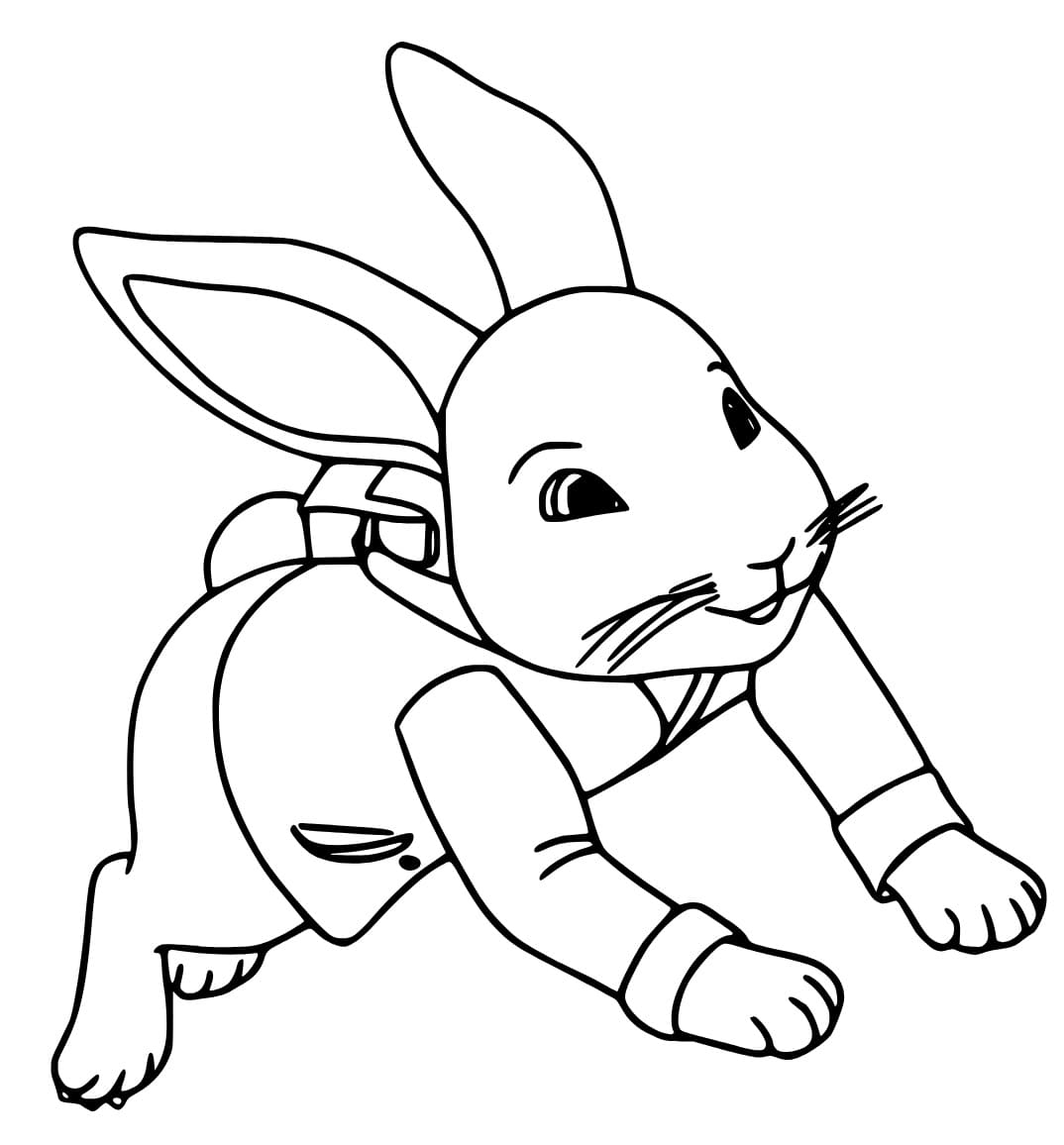 Coloriage Le mignon Pierre Lapin