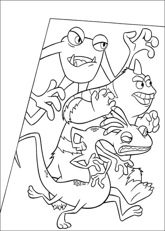 Coloriage Les monstres de Monstres et Cie