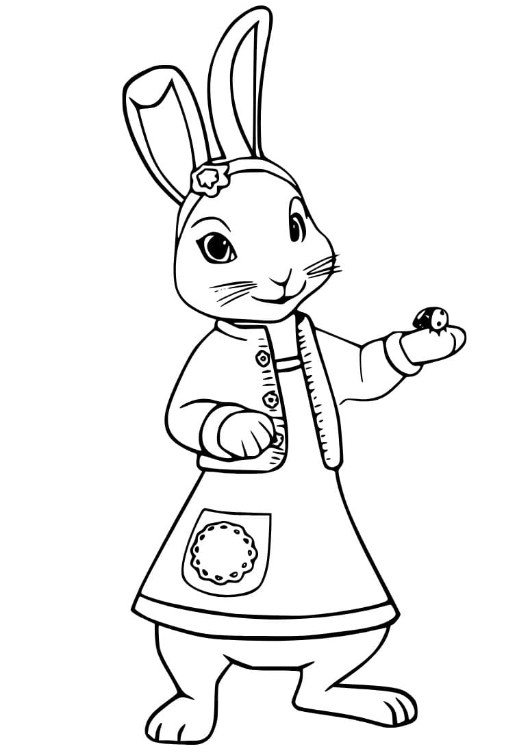 Coloriage Lily Bobtail de Pierre Lapin