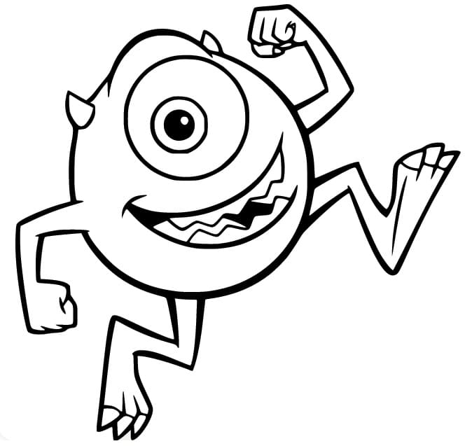 Coloriage Mike Wazowski drôle personnage