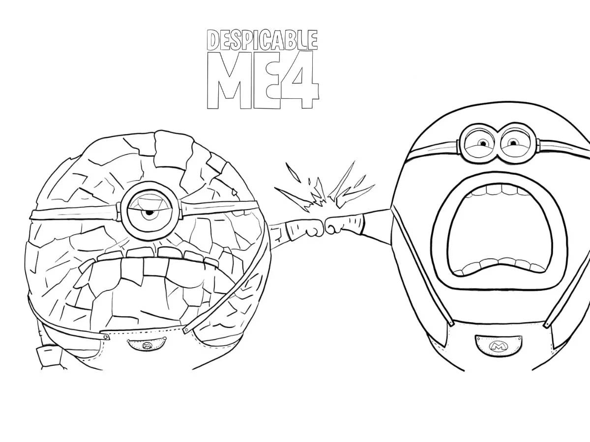 Coloriage Moi Moche et Méchant 4 Mega Minion