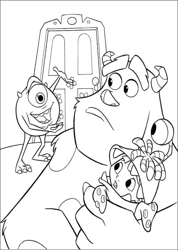 Coloriage Monstres et Cie gratuit pour les enfants