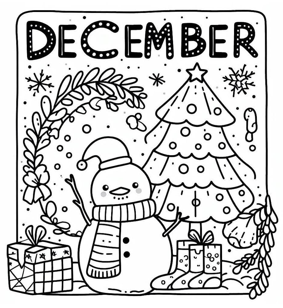 Coloriage Noël Décembre