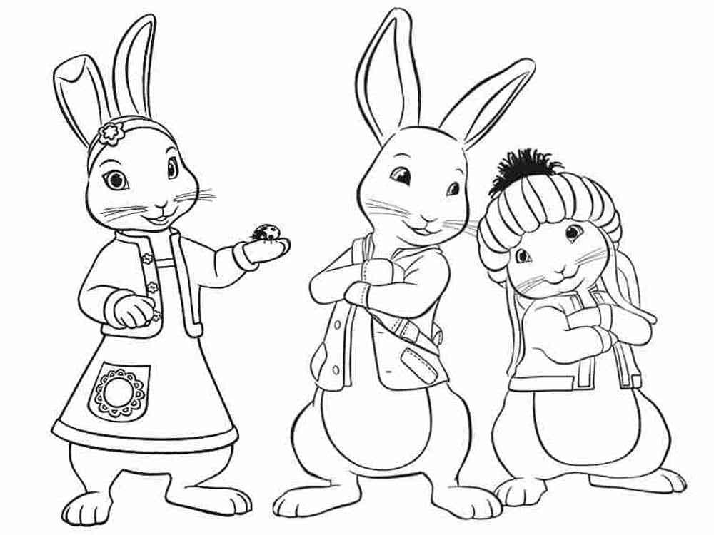 Coloriage Personnages de Pierre Lapin