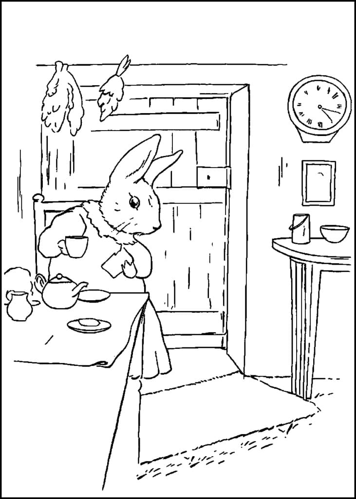 Coloriage Pierre Lapin imprimable