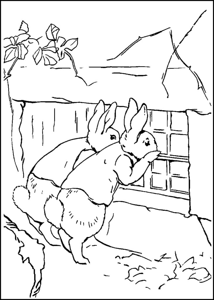 Coloriage Pierre Lapin pour les enfants