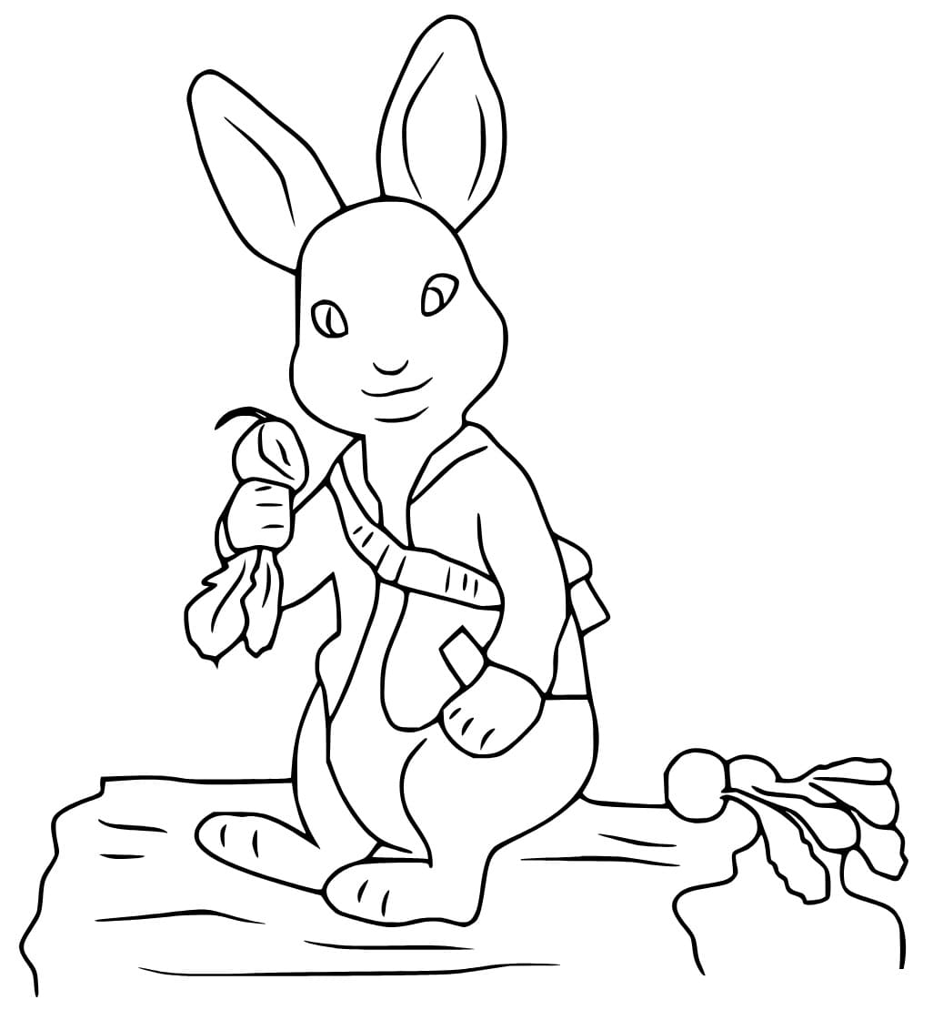 Coloriage Pierre Lapin tout simple