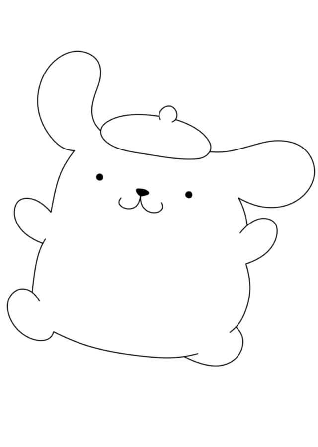 Coloriage Pompompurin en course