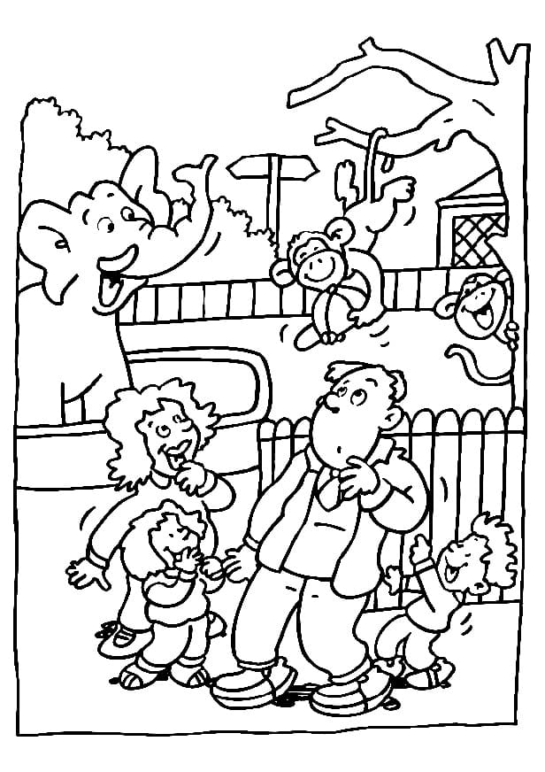 Coloriage Zoo amusant