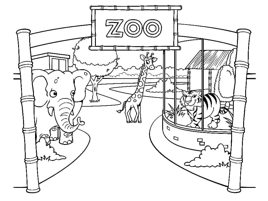 Coloriage Zoo imprimable