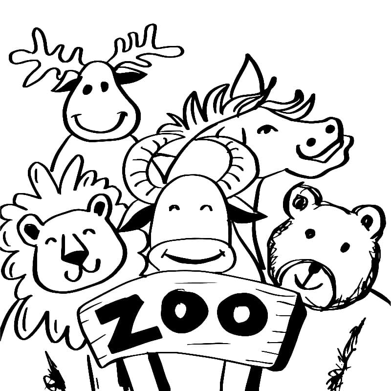 Coloriage Zoo à imprimer