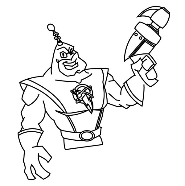 Coloriage Capitaine Qwark de Ratchet et Clank