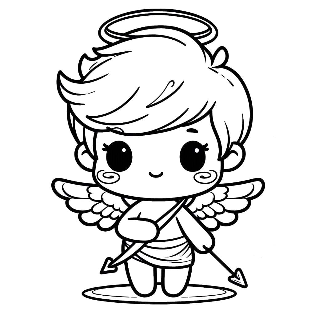 Coloriage Cupidon 4