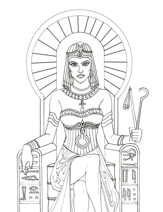 Coloriage Dessin de Reine Cléopâtre