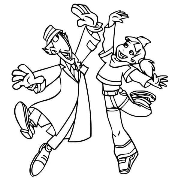 Coloriage Dessin gratuit Inspecteur Gadget