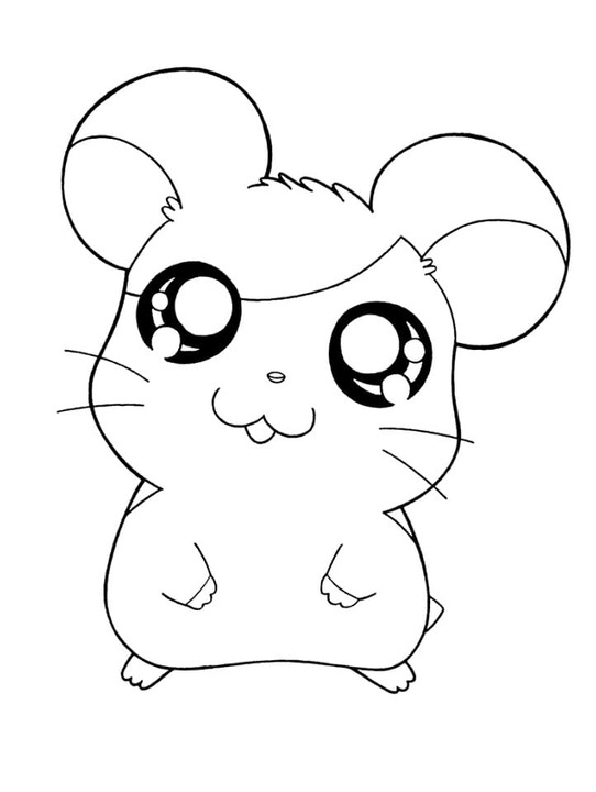 Coloriage Dessin Hamtaro Très kawaii