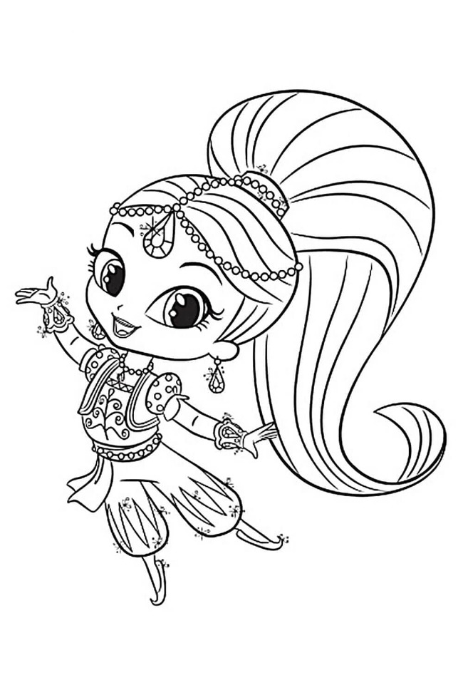 Coloriage Dessin Heureuse Shimmer